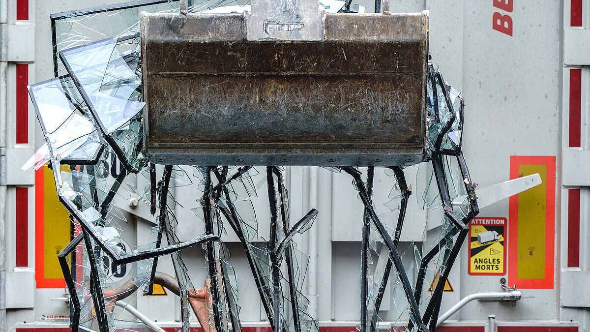Die demontierten Isolierglaseinheiten wurden von einem Recyclingunternehmen weiterverarbeitet.