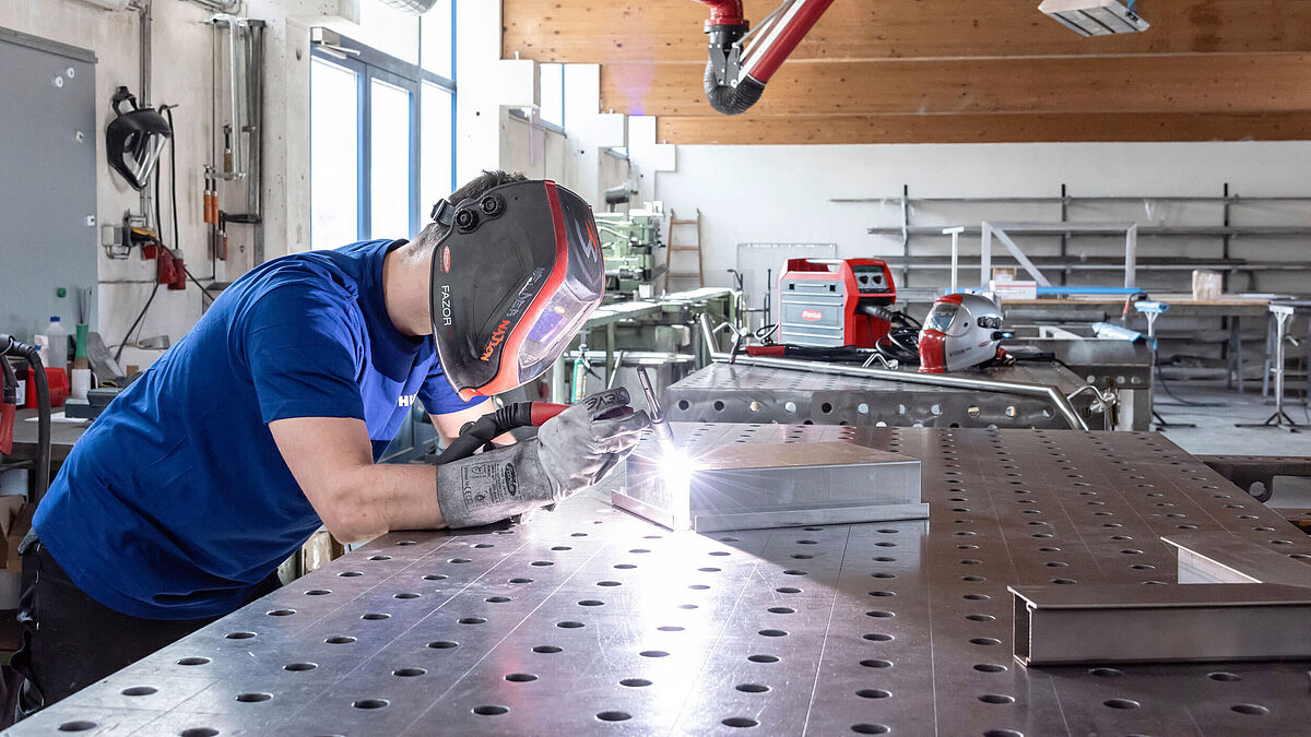 Construction de modules en aluminium.