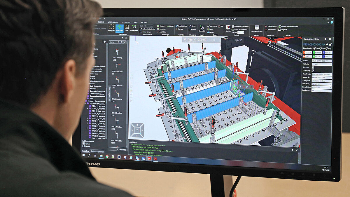 Die Pathfinder-Simulationssoftware ermöglicht bereits in der Vorprojektphase Taktzeitanalysen und die realistische Darstellung kompletter Prozessabläufe. Optimierungen können so frühzeitig umgesetzt werden.