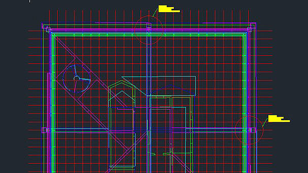 Modulares Raster von 1 Meter.
