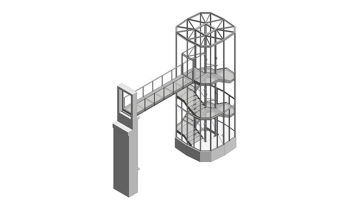 Photo : planification 3D, Mühlebach Designconcept AG.Vue 3D : les surfaces extérieures convexes sont également bien visibles.