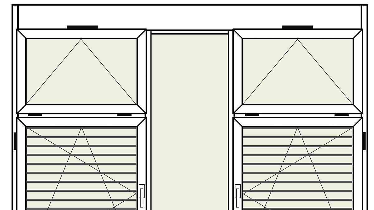 Exemple de conception fonctionnelle d’une « bonne fenêtre de classe » (source : directive ift FE-16/2 « Recommandations d’utilisation des fenêtres dans les bâtiments scolaires »).Uniquement en allemand et en anglais.