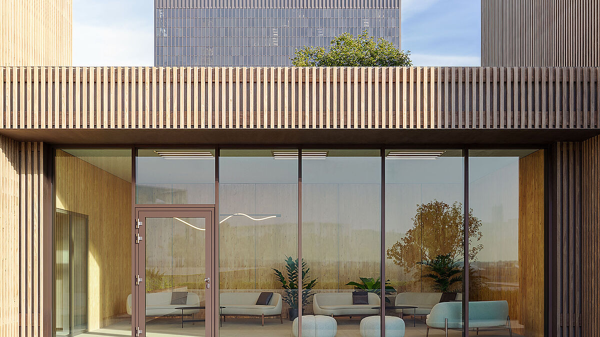 Das Brandschutztürsystem heroal FireXtech D 93 FP: eine ästhetische und effiziente Lösung für die Innen- und Aussenanwendung. 